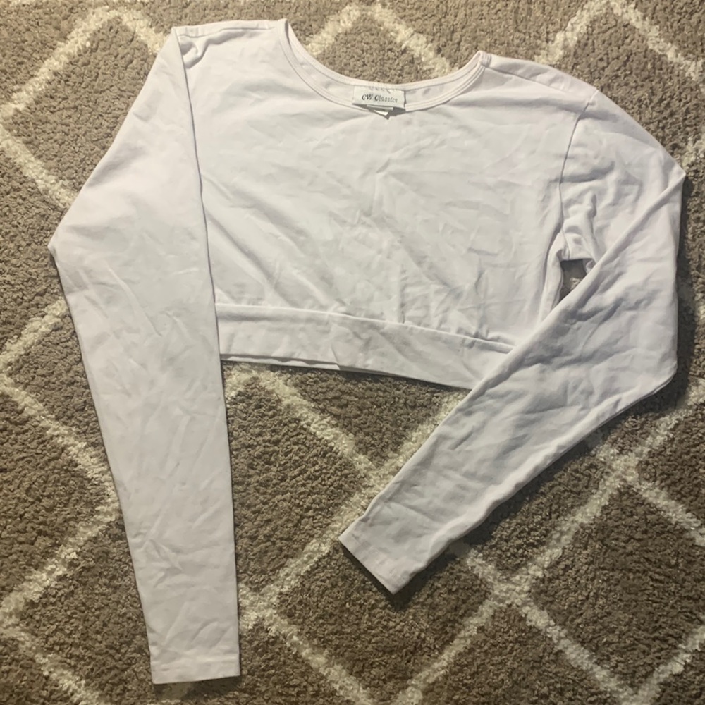 long sleeve crop top